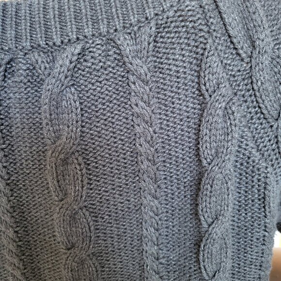 Style & Co Woman grey cable knit short sleeve sweater dress with pockets size 1X - Picture 6 of 13